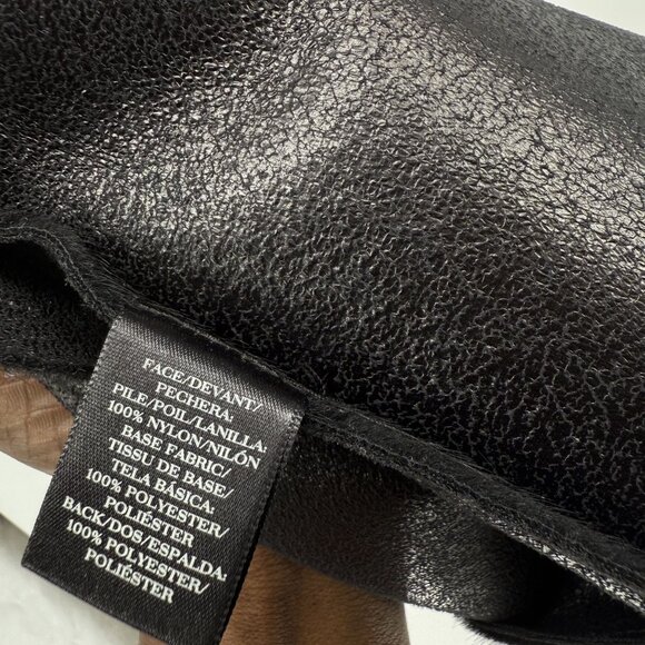 Ann Taylor Petite Faux Fur Coat XSP Black Polyester - Picture 3 of 13